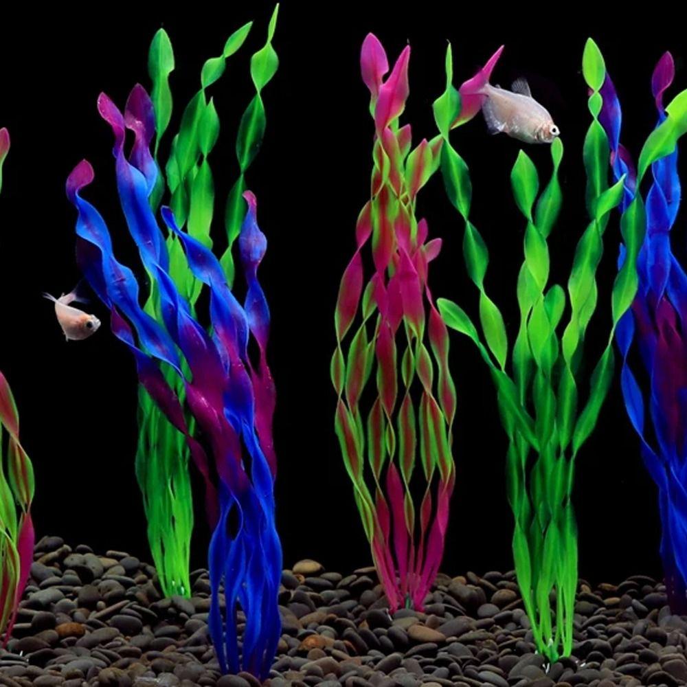 10pcs Plastic Aquarium Plants Creative Underwater Plants Artificial Seaweed Water Grass Tabletop