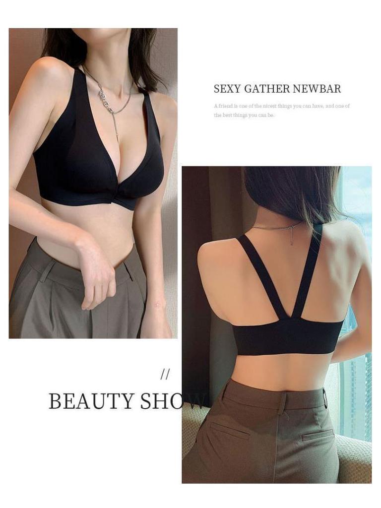 Бесшовный Легкий Тонкий Бюстгальтер: Сборка спереди на застежке, красивая спинка, без косточек, без магнитов, регулируемый, женский стиль чистого желания.