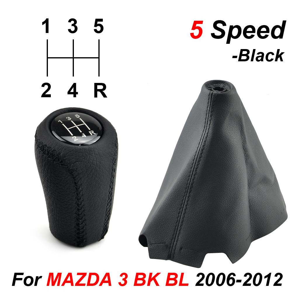 Ручка переключения передач 5/6 скоростей для MAZDA 3 BK BL 5 CR CW 6 II GH CX-7 ER MX-5 NC III MT, кожаный рычаг, рукоятка, хедболл