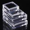 Acrylic Glass Top Gem Box Gemstone Diamond Display Stand Holder Storage Organizer Case