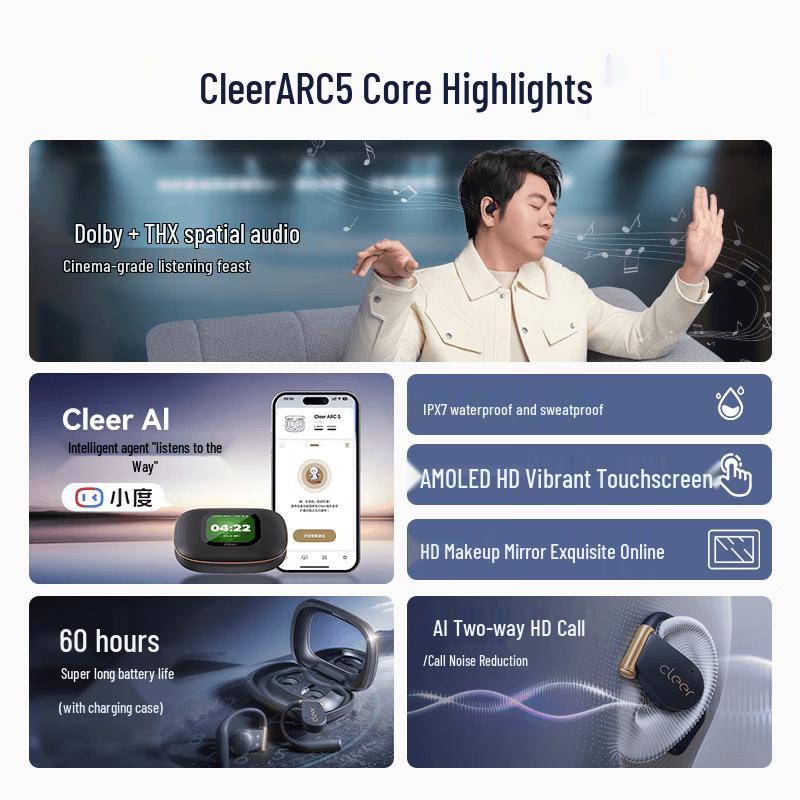 Cleer ARC 5 AI Smart Open-Ear Gaming Bluetooth Headset