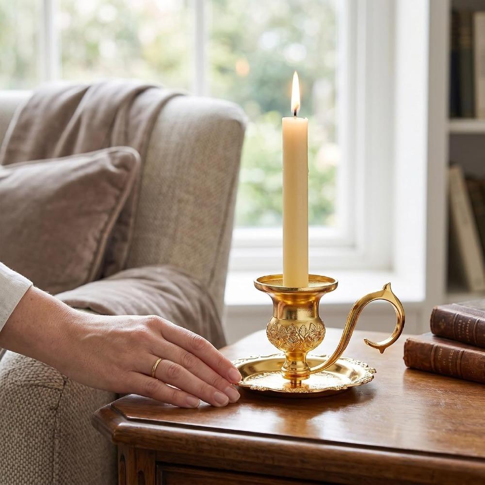 Silver Finish Metal Candle Holder Bronze Finish Antique Candle Holder Table Centerpiece