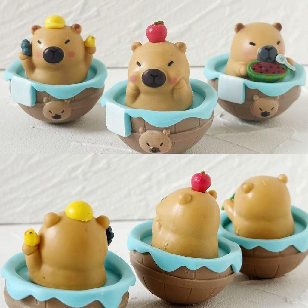 Capybara Tumbler Bathing Toy Pvc Action Figures Model Decoration Kids Gifts