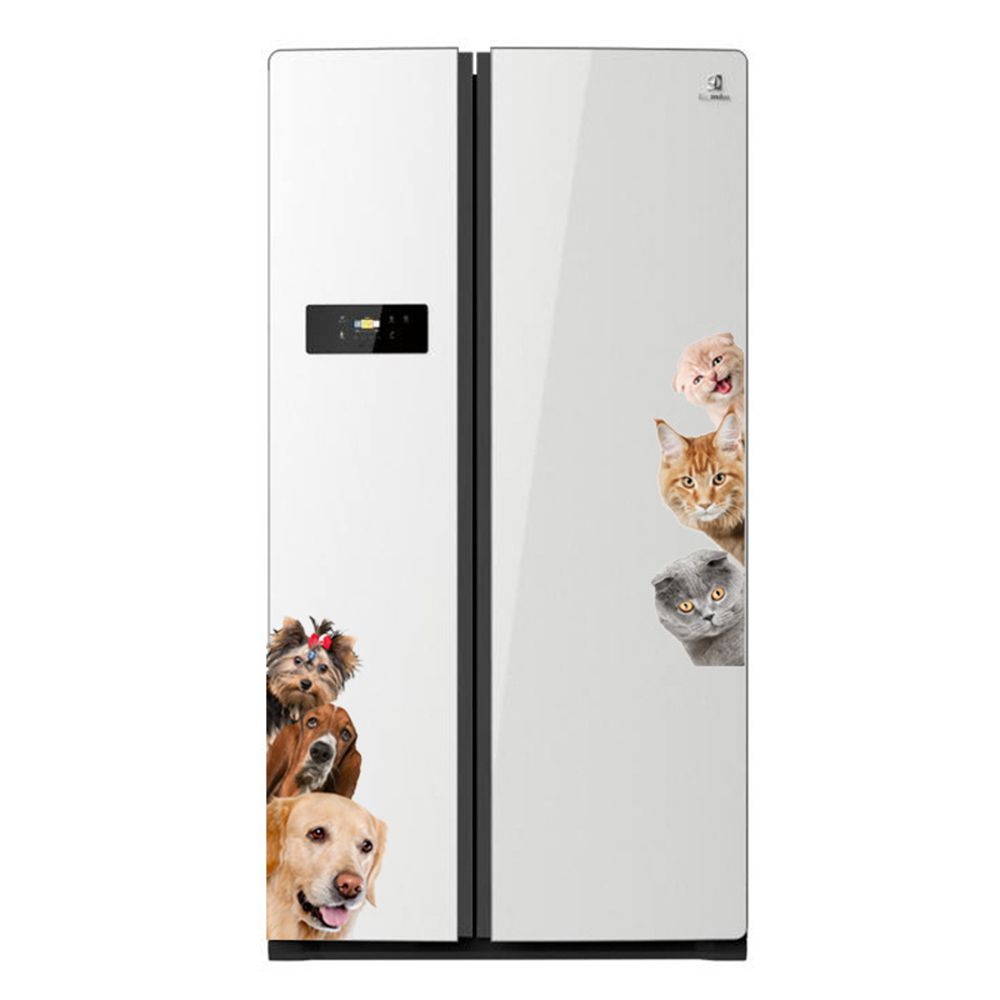 1PCS DIY Wall Art Fridge Decorations Dog  Wallpaper Wall Sticker  3D Decal Funny Animal Mural