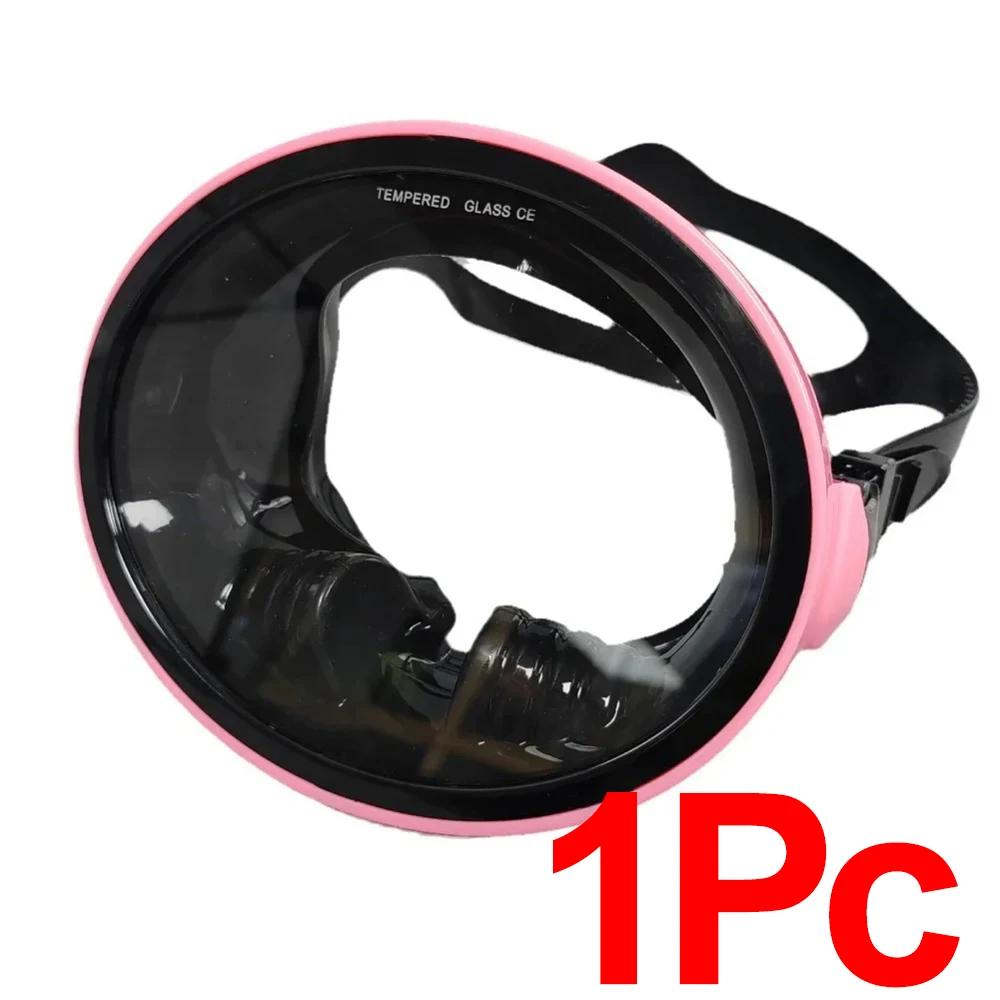 Spearfishing Masks Oval Diving Mask Wide View Scuba Goggles Anti Burst Swimming Goggles Tempered Glass Lens Adults Fisherman