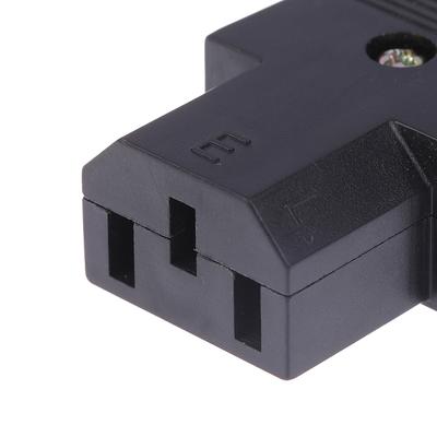 16A 250V Черный Iec Прямой Кабельный Штекер Разъем C13 C14 Розетка Штекер Переподключаемый Силовой Разъем 3 Контакта Разъем Переменного Тока