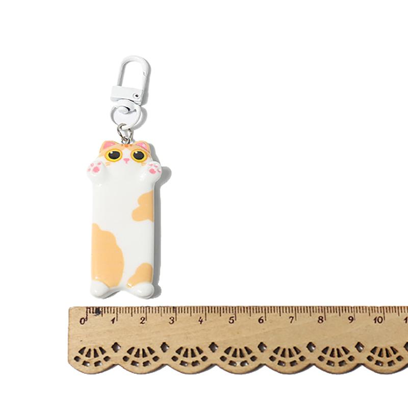Брелок с милым котом из мультфильма, брелок с животными Kawaii, милый держатель для ключей из смолы, милая школьная сумка, кулон, парные подарки