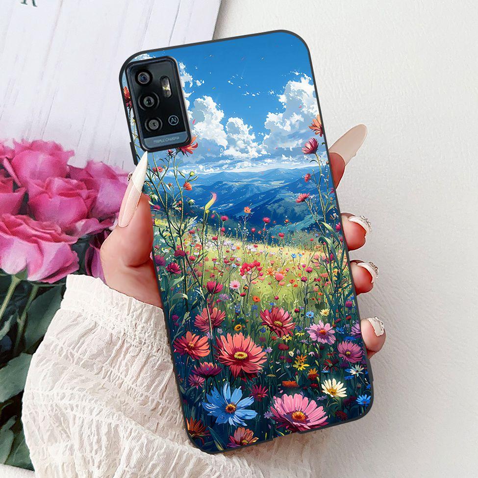 Чехол для ZTE Blade A51 Чехол для ZTE Blade A71 A7030 Роскошный Бабочка Любовь Милый Кот Крутой Красивый Лев Расписной Черный Силикон