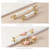 Modern Colored Ceramic Furniture Handle Golden Wardrobe Cabinet Handles Closet Door Knob Dressing Table And Drawer Pull Hardware