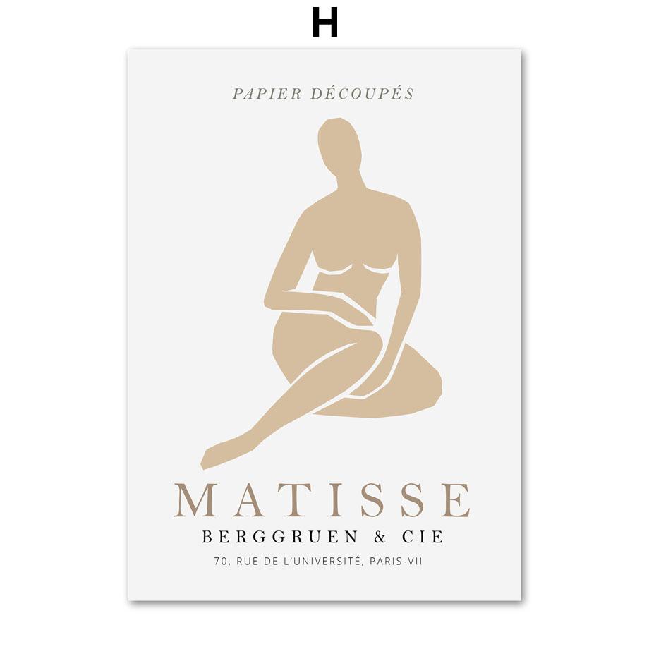 Абстрактные Матисс пышное тело женщина лист растения плакаты на скандинавскую тему и принты настенная живопись на холсте Декор фотографии для гостиной