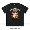 Women's Groundhogs Printed T-Shirt 100% Cotton Oversized Animal Graphic Tees for Men Summer Tops Nature Streetwear