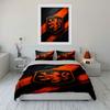 Orange lion emblem design. Bedding sets Duvet cover sets Duvet covers Pillowcases(1*Duvet Cover 2*Pillowcases without duvet insert)