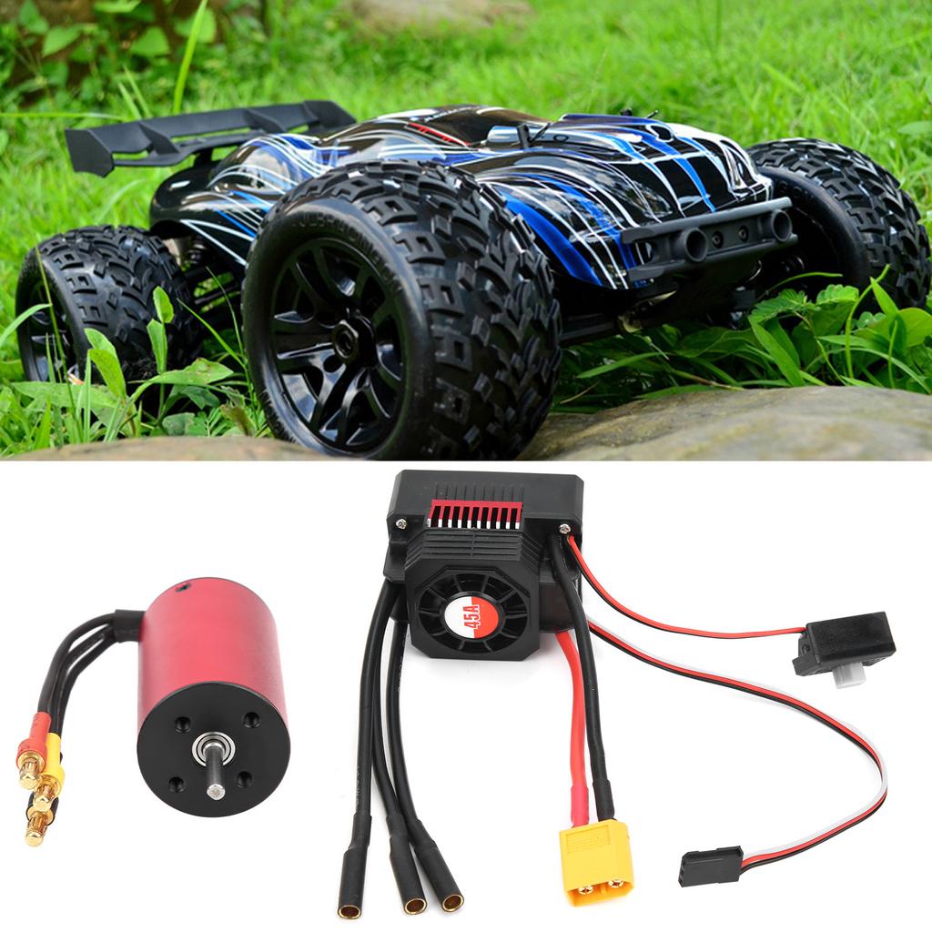 Бессенсорный бесколлекторный двигатель SURPASSHOBBY RC 4 полюса 2845 3800KV+45A Водонепроницаемый регулятор скорости Адаптер XT60 для