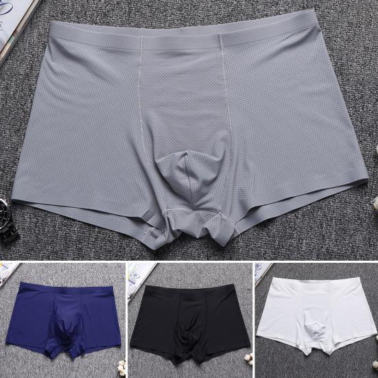 Мужские трусы-боксеры, однотонные, U-образные, дышащие, шорты, эластичные, со средней талией, повседневные, универсальные, повседневная одежда