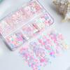 Yousheng 3D Nail Glitter Sequins 6 Grids Star Moon Butterfly Bunny Heart Shape Manicure Accessories Face Hand Body Eyes Make-up Decoration