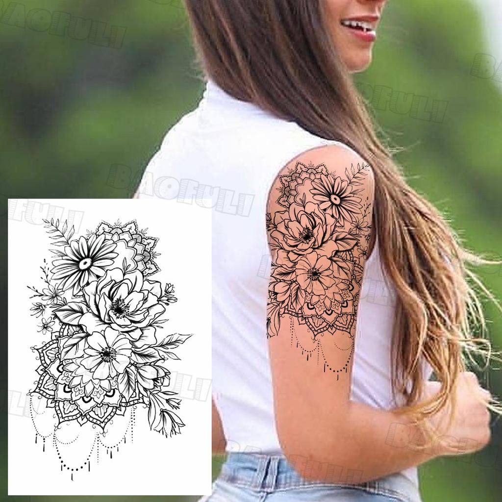 Черный пиратский череп, парусный спорт, временная татуировка для мужчин и женщин, реалистичная сова, лев, клоун, поддельная татуировка, наклейка, крутая татуировка на предплечье, грудь, татуировка