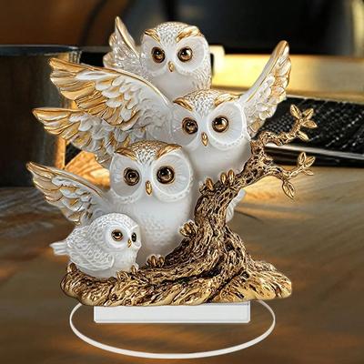 Аниме-тематическая статуэтка совы, праздничное настольное украшение, коллекционный праздничный подарок, идеально подходит для украшения
