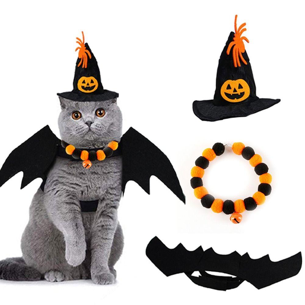 New Halloween Cat Collars Kawaii Elastic Dog Necklace Pumpkin Cute Halloween Decoration