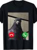 Streetwear Vintage Y2K Pigeon Calling Meme Letter Aesthetic Graphic Men's and Women T Shirt Tee