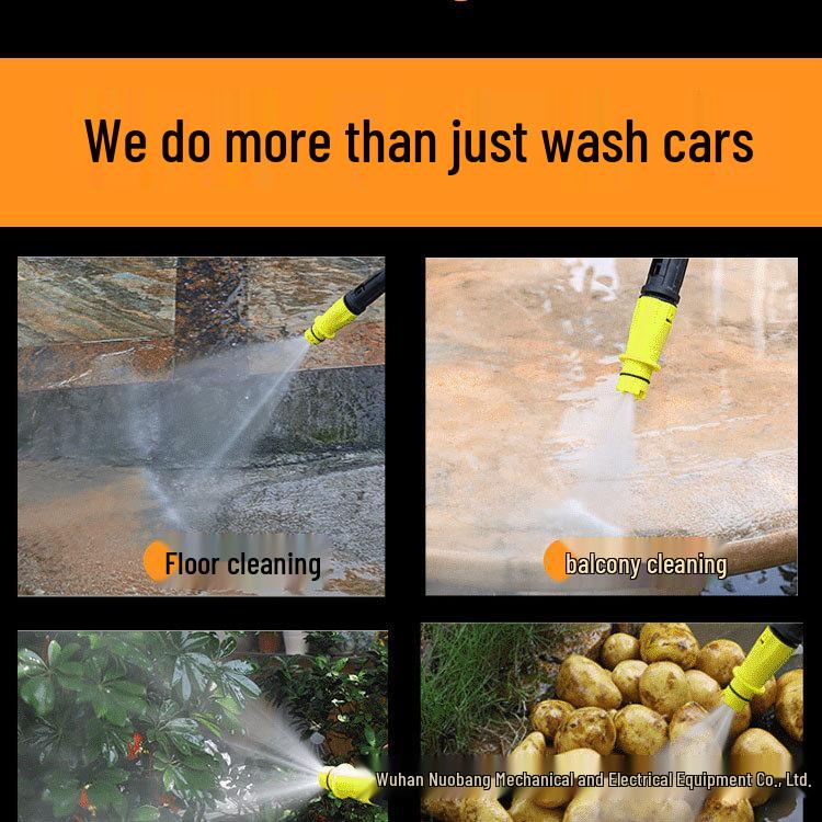 High-Pressure 220V Car Wash Machine with Powerful Water Gun and Pump for Effective Floor and Car Cleaning.