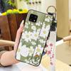 Shockproof Silicone Phone Case For Sharp Aquos Sense4 4G/Sense 5G Kickstand Waterproof Phone Holder Wristband Flower