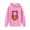 Comfortable kids hoodie with vivid cartoon noodle girl print, relaxed cut, suitable for daily wear, sports and casual family outings all year round.