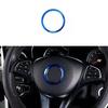 2016-21 Blue Aluminum Panel Steering Wheel Horn Ring Cover For Benz E-Class W213