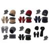 1 Set Winter Hat Scarf Gloves Socks Set Knitted Thick Elastic Great Friction Gloves Windproof Neck Warmer Cold Weather Cycling Socks And Beanie Set