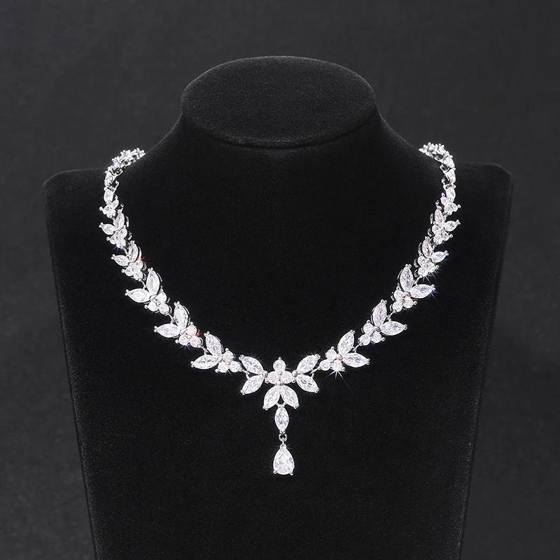 Huitan Noble Women's Necklace for Wedding Engagement Full Bling Iced Out CX Pendant Necklace Anniversary Gift Fashion Jewelry