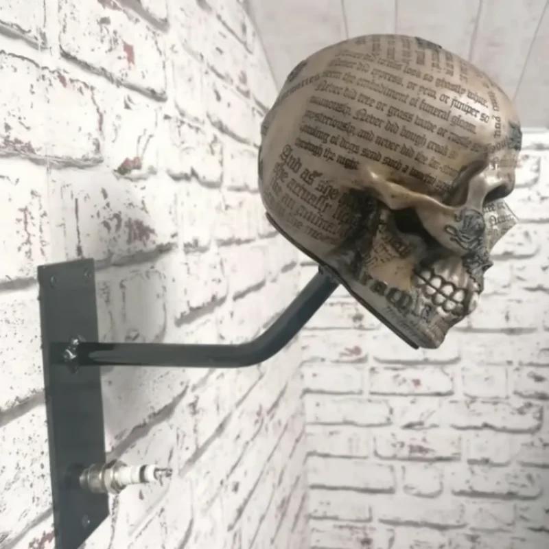Креативный Крутой Держатель Череп для Мотошлема и Куртки Настенный Держатель для Мотошлема в Виде Черепа Вешалка для Шлема Череп для Взрослых