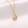 Tulip Necklace Opal Pendant Women's ins Light Luxury Niche Simple Versatile Elegant Personality Clavicle Chain