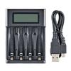 Battery Charger with 4 Slot Individually Charger for AA LR03 Rechargeable Batteries LCD Screen Battery Charger for NIMH