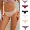 Ice Silk Seamless Panty for Women Lace Underwear Wavy Edge Underpants Breathable and Soft Panties S-XL