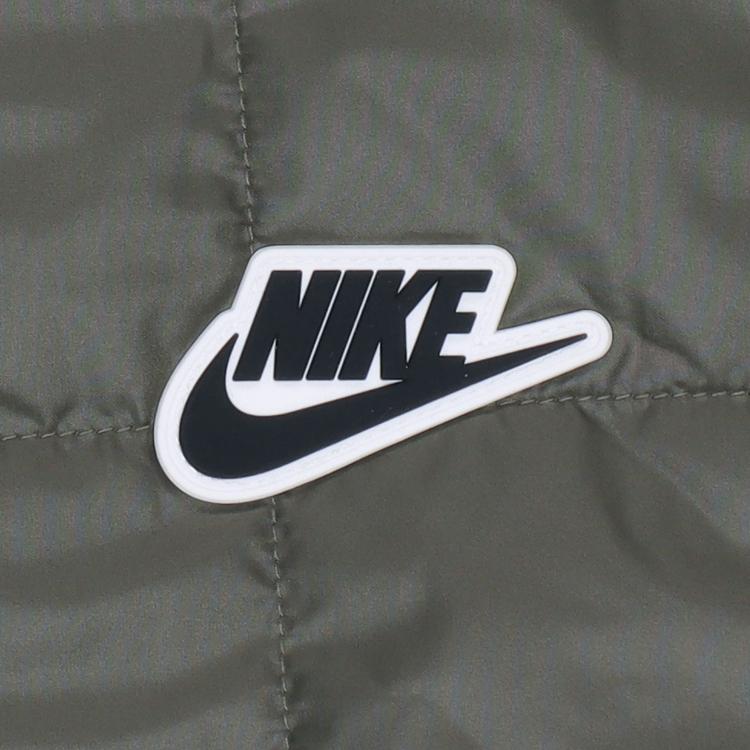 Nike Однотонная хлопковая куртка с капюшоном и небольшим логотипом, мужская куртка зеленого цвета DJ0434-380