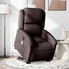 VidaXL Electric Massage Recliner, Relaxation Chair with Adjustable Backrest and Footrest, Seat of 3204205
