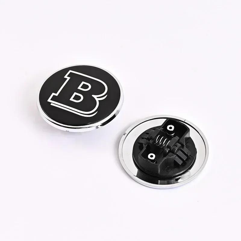 57mm Car Hood Emblem Badge Bonnet Emblem Stickers For Mercedes Benz Brabus AMG W124 W140 W163 W202 W203 W204 W210 W211 W205 BI1