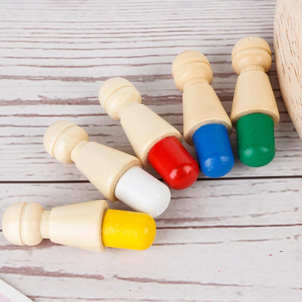 Wooden Memory Stick Chess Game Kids Fun Block Board Game Educational Color Cognitive Family Toys