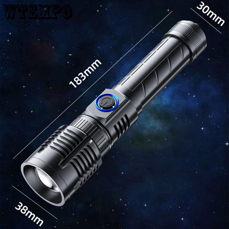 Многофункциональный портативный фонарик Type-C с быстрой зарядкой, бытовой светодиодный аварийный фонарь с мощным светом