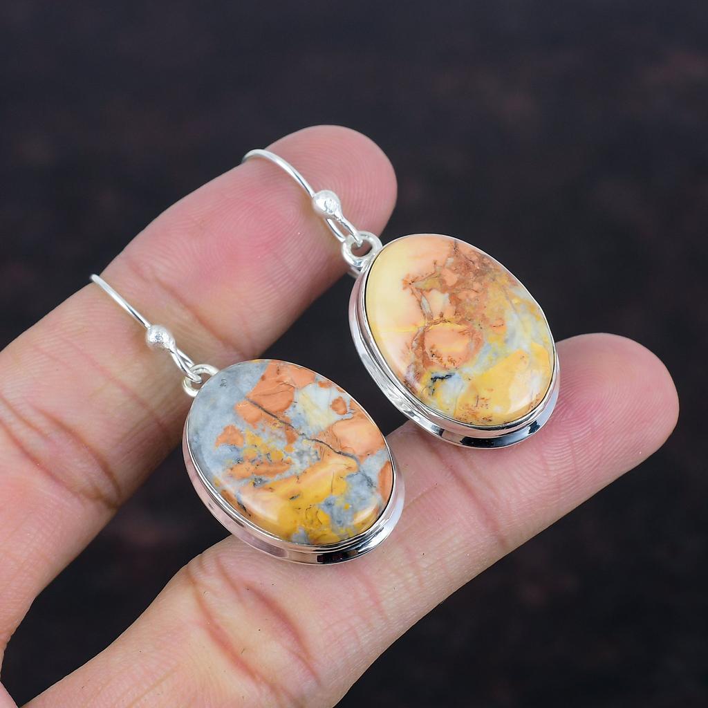 Серьги из яшмы Малигано, оригинальные серьги из драгоценных камней, серьги из стерлингового серебра 925 пробы, ювелирные изделия из яшмы Малигано, серьги-подвески ручной работы, подарки для жены