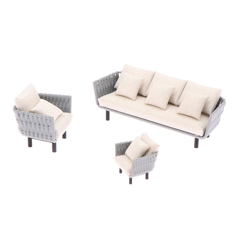 1 Piece Scene Decoration Dollhouse Sofa Simulation Pretend Play Toy For Photo Props Kids Toys Doll Parts Model