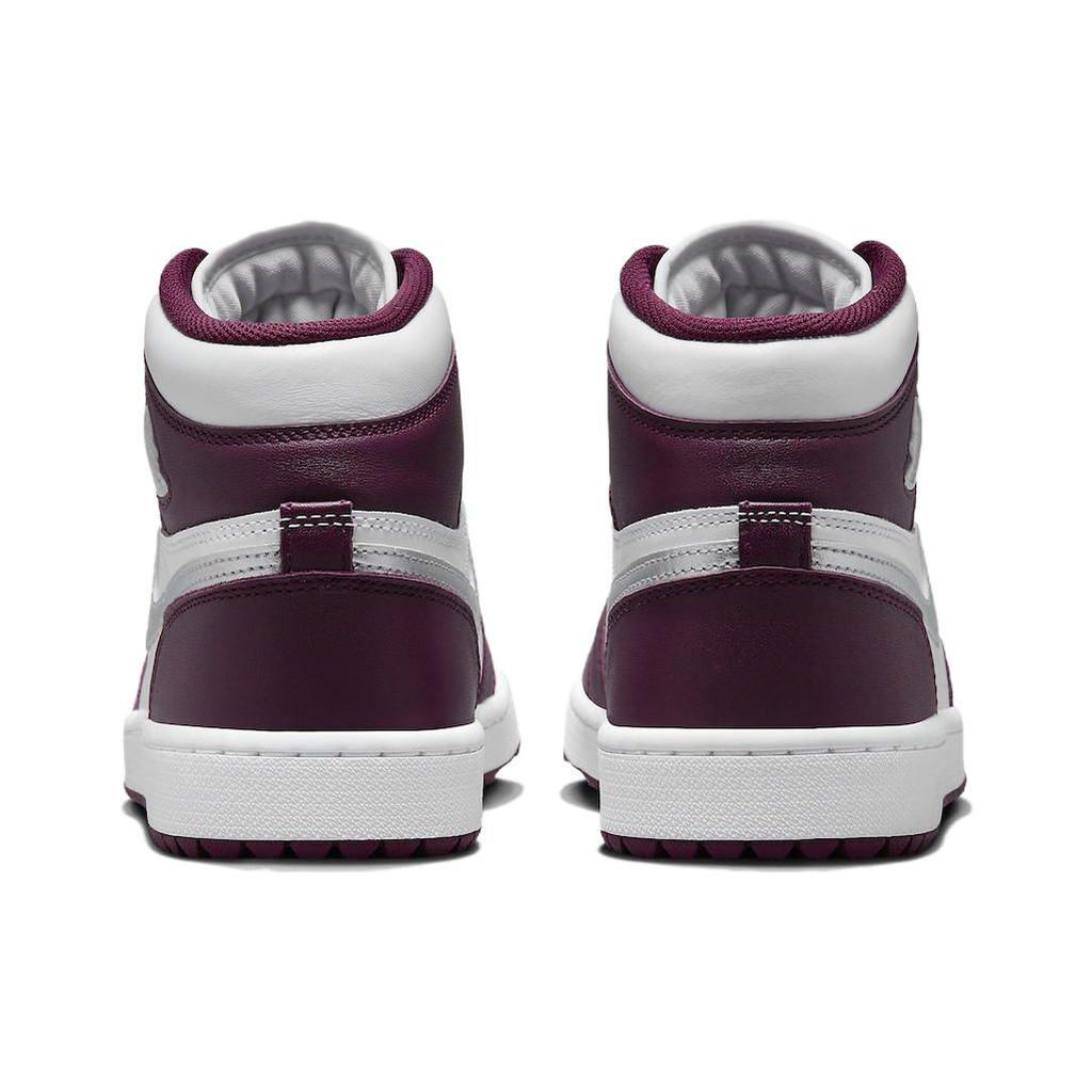 Кроссовки Air Jordan 1 High Golf Bordeaux Унисекс Красный Белый Металлик-Серебристый DQ0660-103