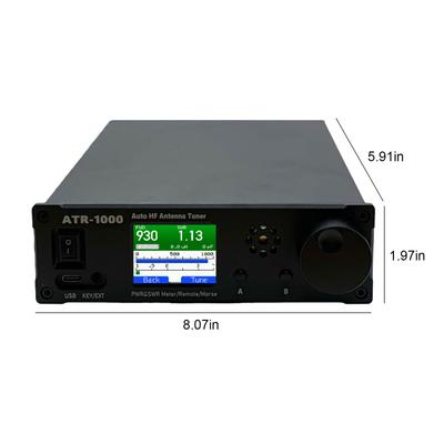 AMNVOLT ATR1000 1000 Вт 1,8-30 МГц Автоматический антенный тюнер 1,8 дюйма Легкий КВ коротковолновый радио тюнер Поддержка дистанционного управления по WIFI