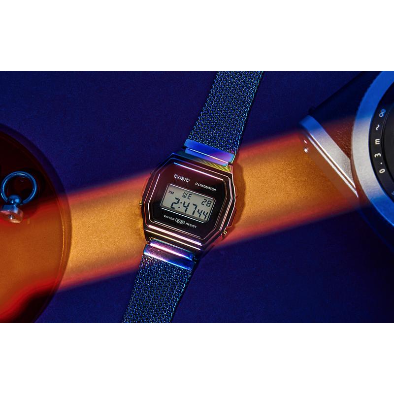 Casio Серия YOUTH - маленькие металлические квадраты, специальная подарочная коробка, классические ретро маленькие квадраты, модные спортивные, кварцевый механизм, японские и A1000PRW-1PR