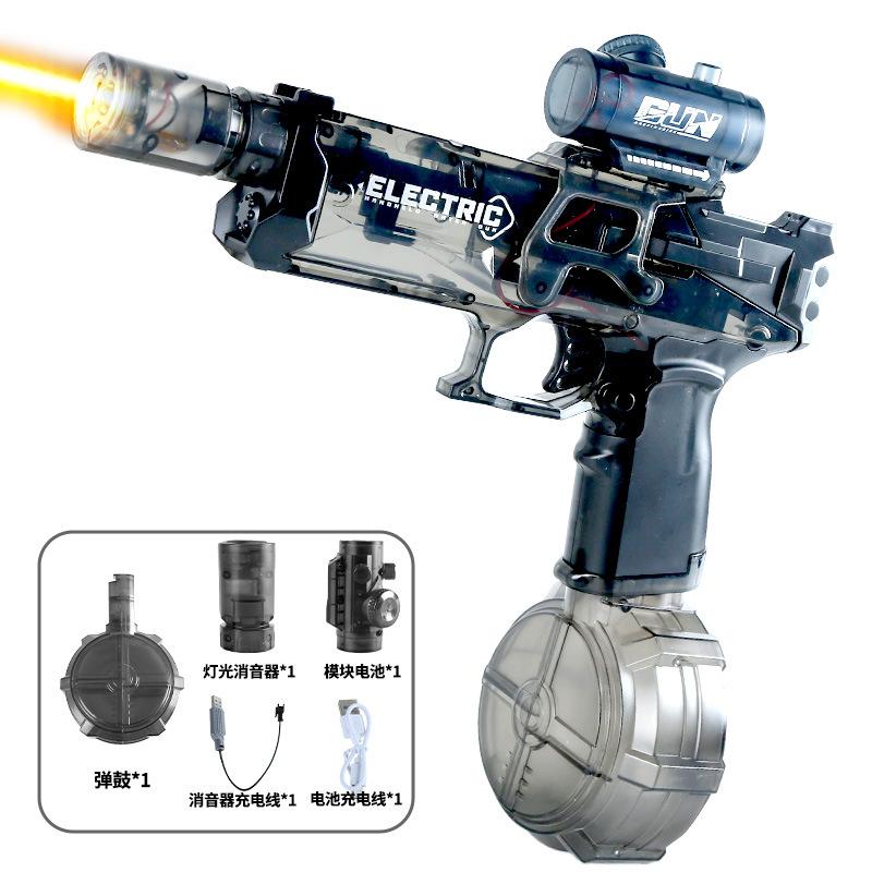 Firelight Ice Mouse Electric Continuous Fire Toy Water Gun Hand-integrated Linkage Return-to-chamber Pulse Flame Light Children's Toy