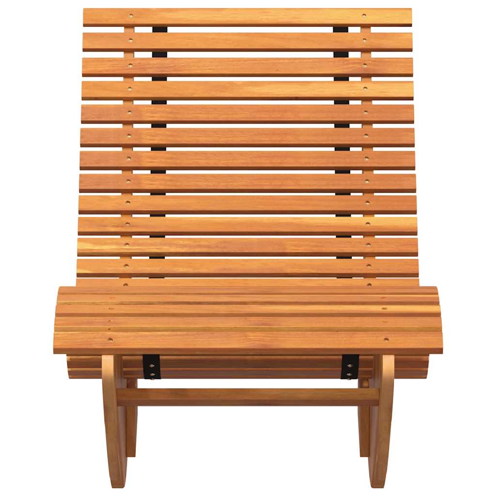 Liege 2 Person 2 pcs Brown 154 x 60 x 74 cm Solid Acacia Wood