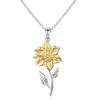 Women Necklace Delicate Temperament Sunflower Pendant Necklace Elegant Alloy Clavicle Chain