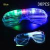 50 шт. светодиодных очков, светящиеся солнцезащитные очки для вечеринок, жалюзи, очки-жалюзи, светящиеся в темноте, неоновые, рождественские, день рождения, свадьба, вечеринка, принадлежности