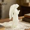 Glow-in-the-dark Angel Glow?in?the?Dark Praying Figurine, Luminous Guardian Statue, 3D Printed Delicate Wings Figurine Desktop Ornament