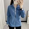 Spring and Autumn Jacket Women's Stand-up Collar Cardigan Outdoor Sports Warm Sweater Top