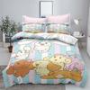 Home Textile Three-Piece Big-Eared Dog Cartoon Digital Printing Quilt Pillowcase Bedding